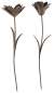 Preview: Wunderschönes 2er Set Gartenstecker Blume braun